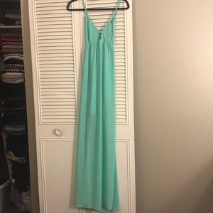 Seafoam green maxi dress